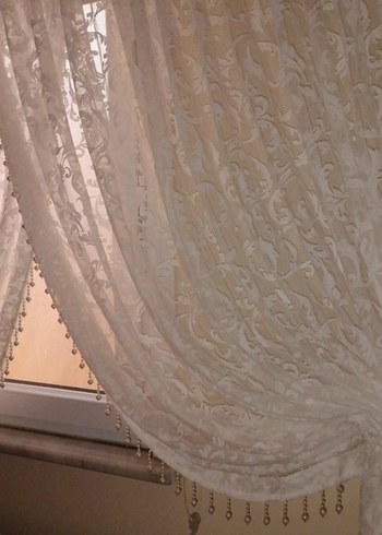 boncuklu kruvaze perde eni 3 boyu 250 - Görsel 3