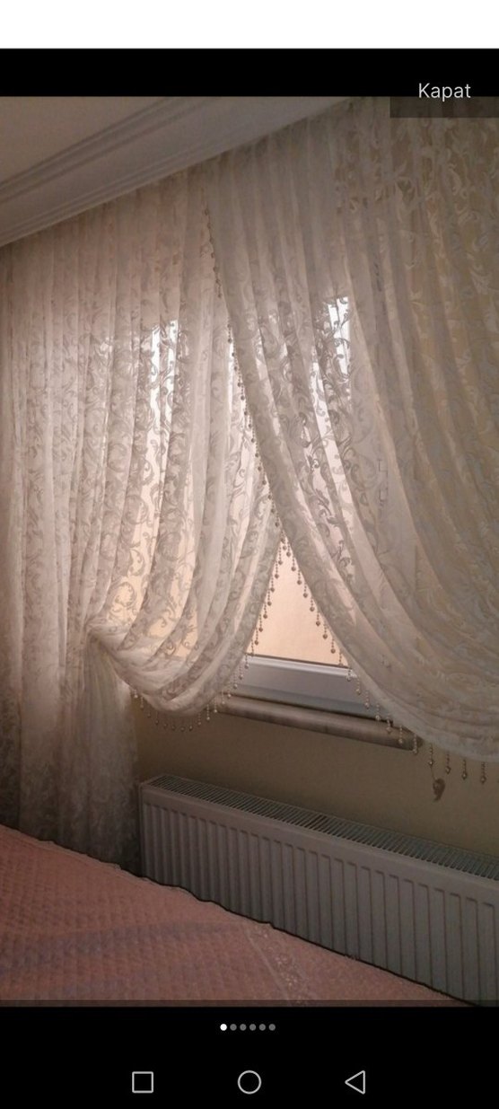 boncuklu kruvaze perde eni 3 boyu 250 - Görsel 2