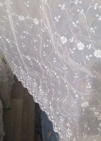 Beyaz Düz Tül Perde 2adet var adet fiyati - Görsel 3