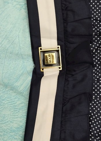 Prada Siyah Cizgili Mini Etek