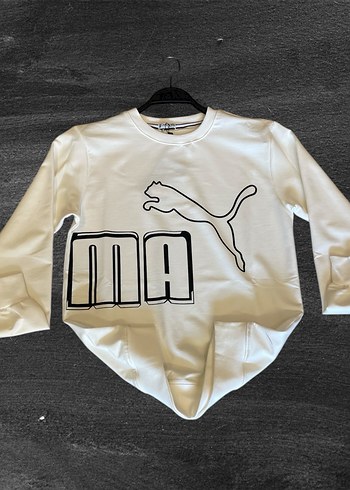 Beyaz Oversize Erkek Sweatshirt - Görsel 3