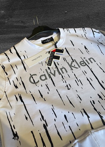 Beyaz Baskılı Calvin Klein Erkek Sweatshirt - Görsel 2