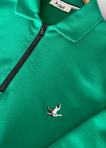 Yeşil Fermuarlı Erkek Polo Tişört - Görsel 3