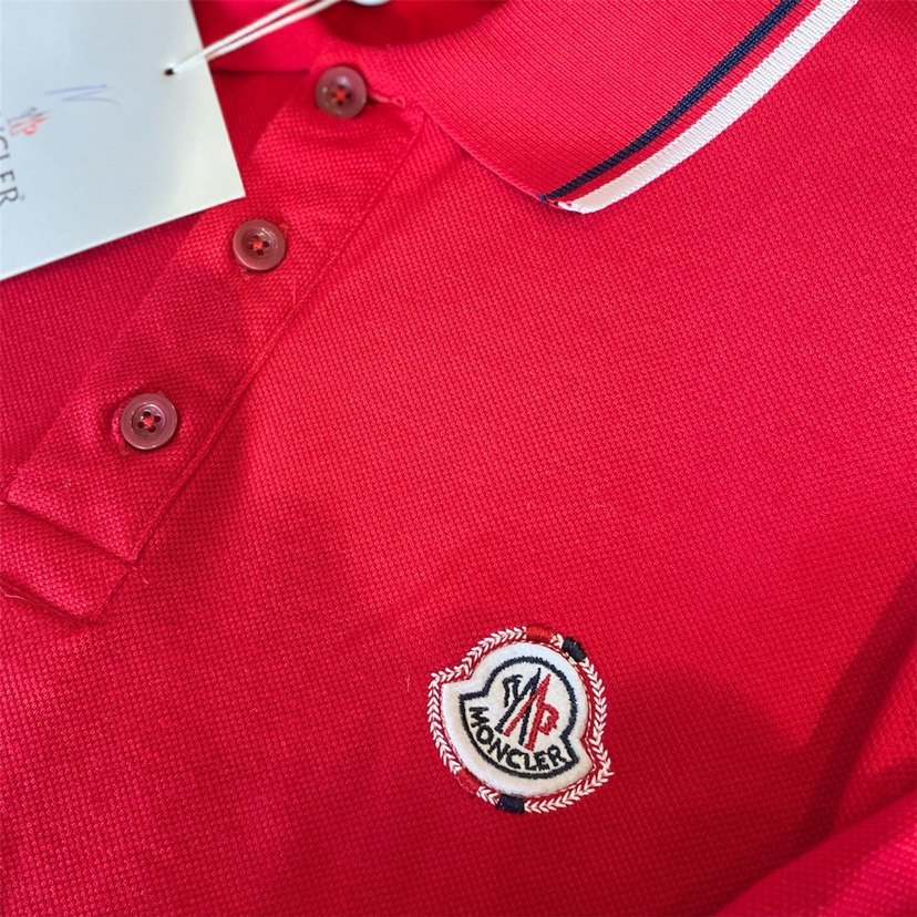 Kırmızı Uzun Kollu Polo Tişört - Görsel 3