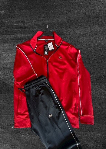 Kırmızı Fermuarlı Kadın Eşofman Takımı - Görsel 3