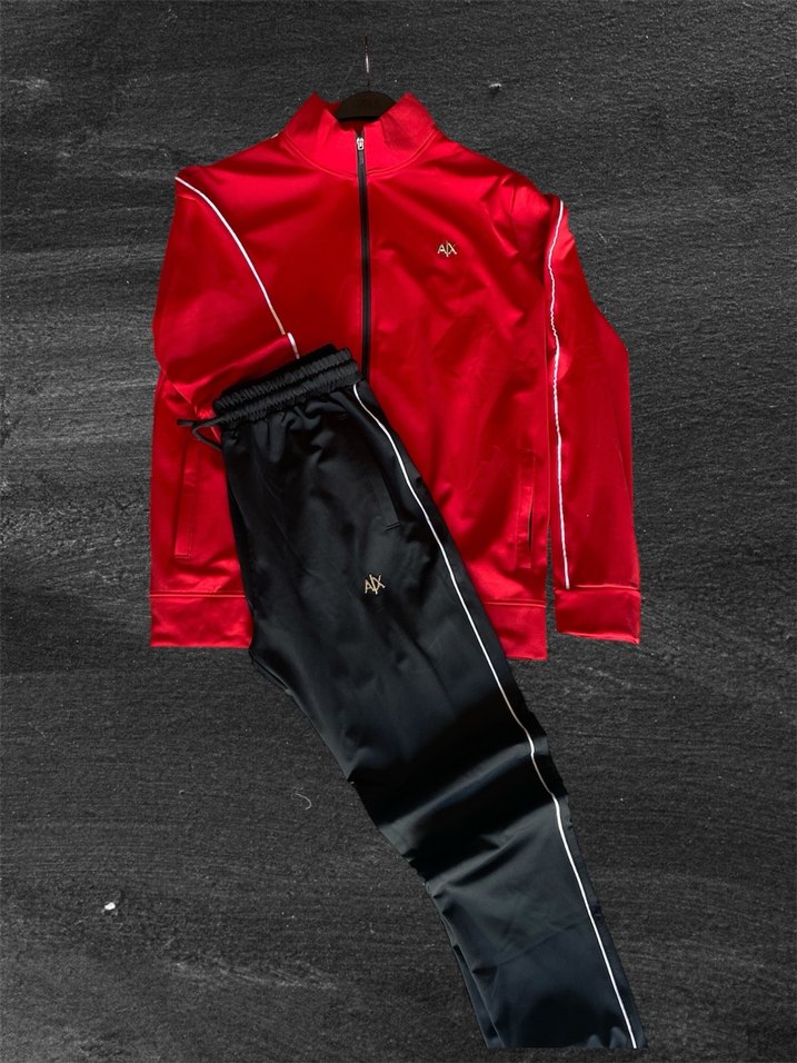 Kırmızı Fermuarlı Kadın Eşofman Takımı - Görsel 2