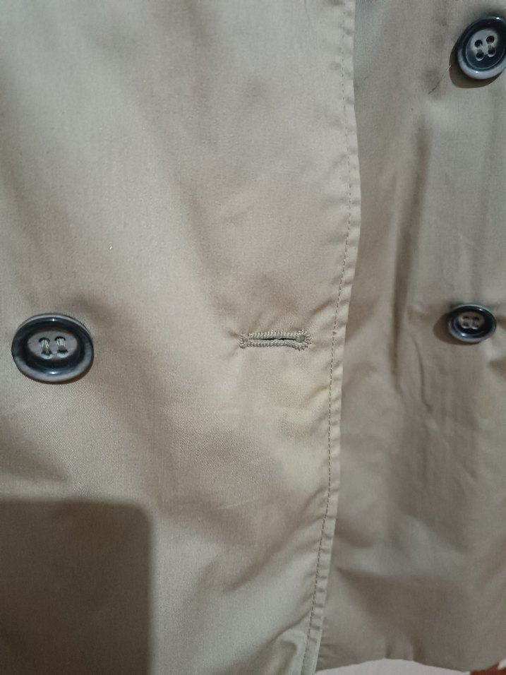 Bej Düğmeli Midi Boy Kadın Trençkot - Görsel 4