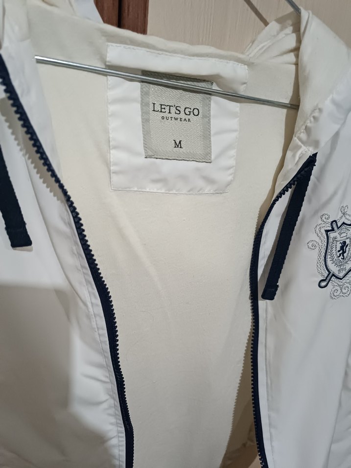 Beyaz Fermuarlı Kapüşonlu Kadın Ceket - Görsel 2