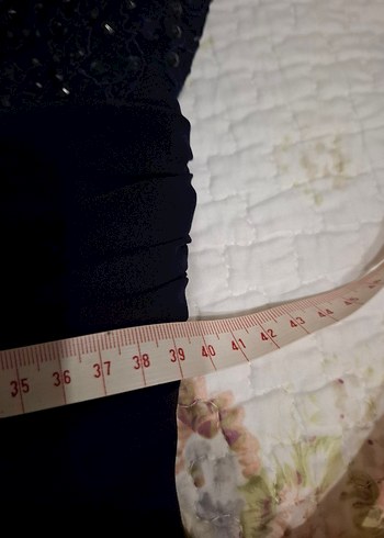 Lacivert Drapeli Uzun Abiye Elbise - Görsel 7