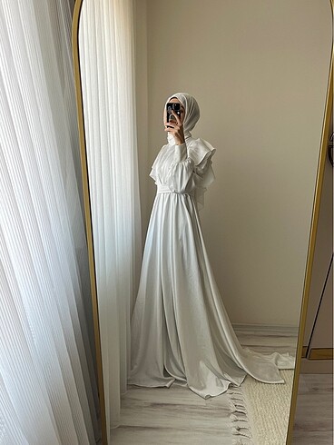 38 Beden beyaz Renk Nikah elbisesi