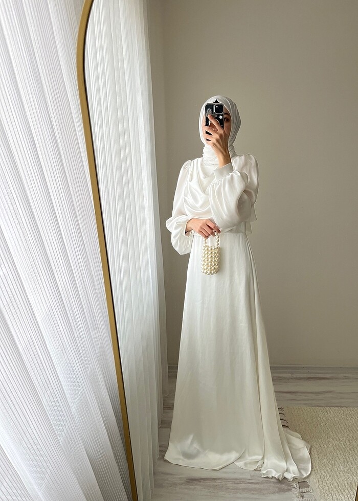 Tesettür nikah elbisesi - Görsel 2