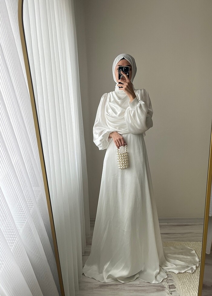 Tesettür nikah elbisesi - Görsel 5