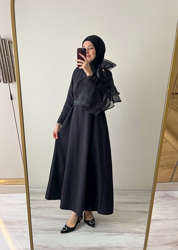 Zara Siyah tesettür abiye
