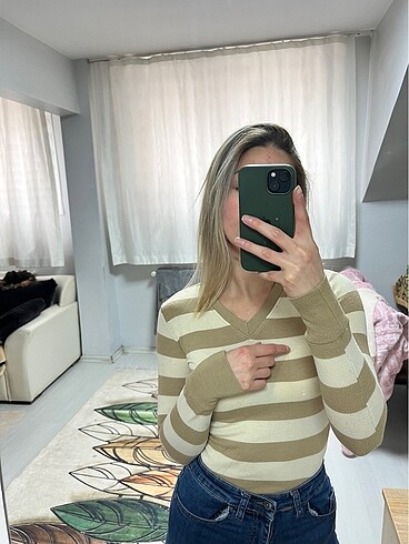 Çizgili bluz
