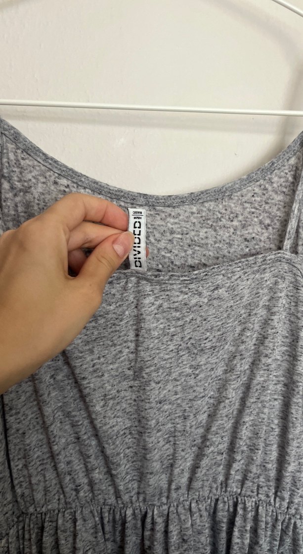 Gri Salaş Uzun Elbise - Görsel 4