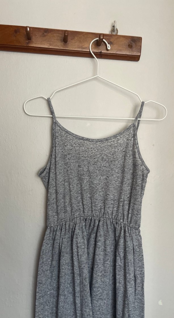 Gri Salaş Uzun Elbise - Görsel 2