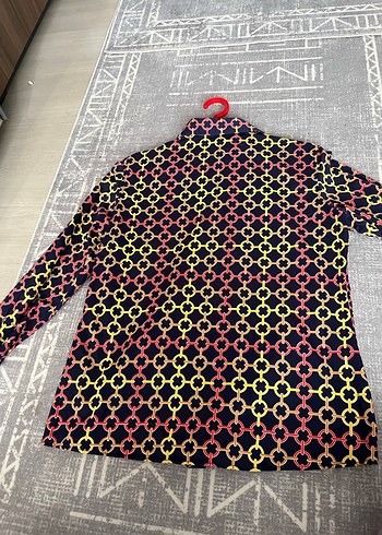 Renkli Baskılı Uzun Kollu Kadın Gömlek - Görsel 2