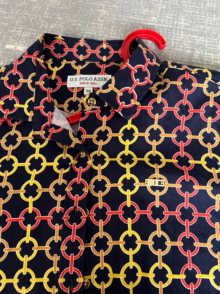 Renkli Baskılı Uzun Kollu Kadın Gömlek - Görsel 3