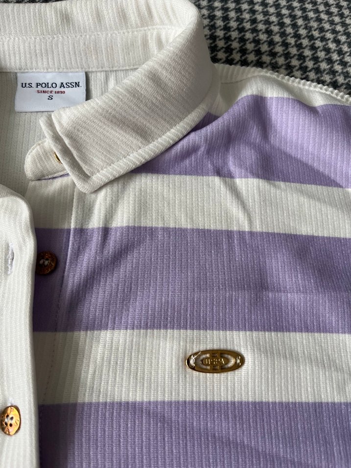 Düğmeli, kısa kollu, çok renkli salaş gömlek - Görsel 2