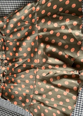 Puantiye Desenli Fırfırlı Mini Etek - Görsel 2