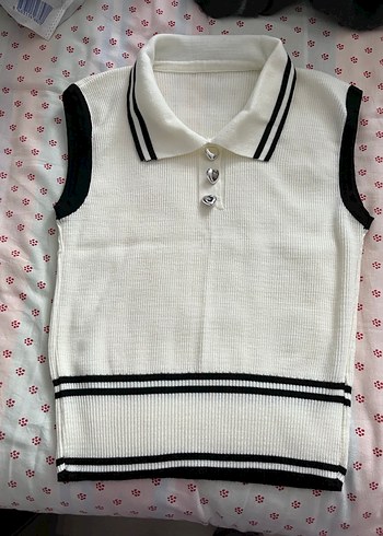 Düğmeli Polo Yaka Kadın Süveter - Görsel 2