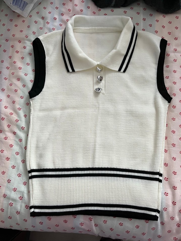 Düğmeli Polo Yaka Kadın Süveter - Görsel 2