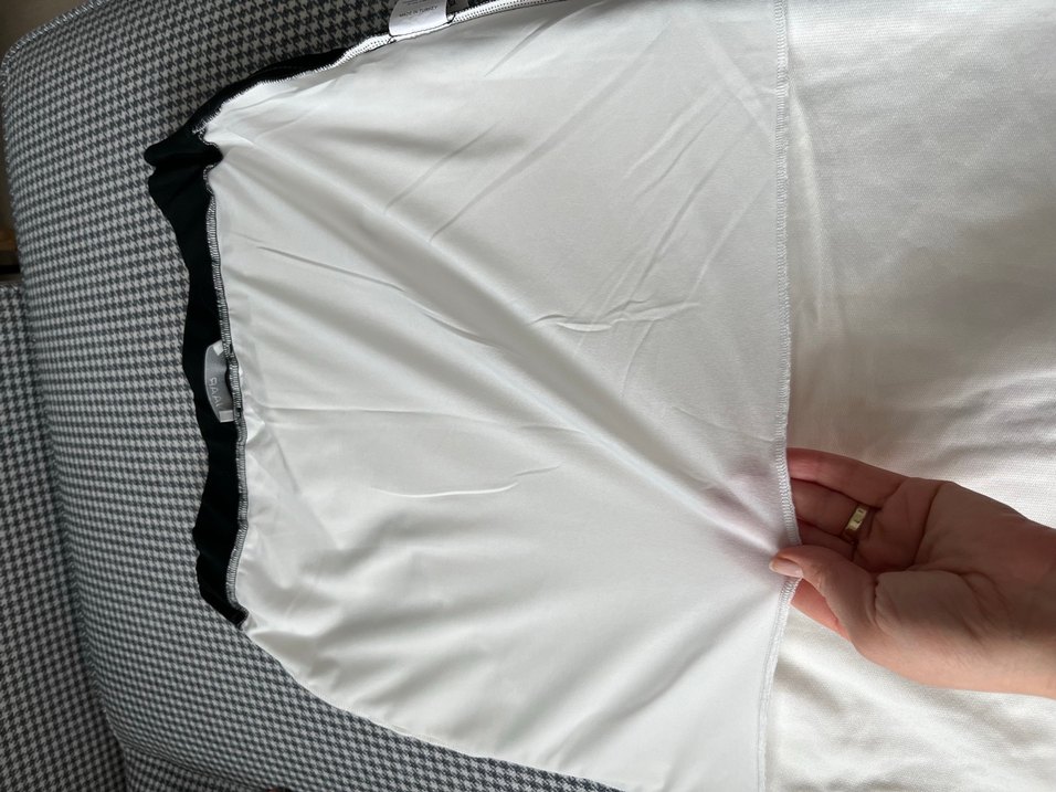 Kadın Beyaz Midi Etek, Fermuarlı, Spor Tarz - Görsel 2