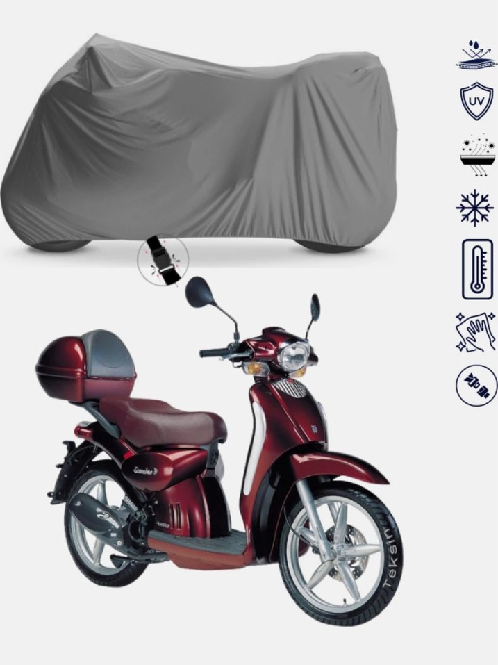 MOTORSİKLET BRANDA GÖLGELİK TOZ YAĞMUR KORUMASI - Görsel 5