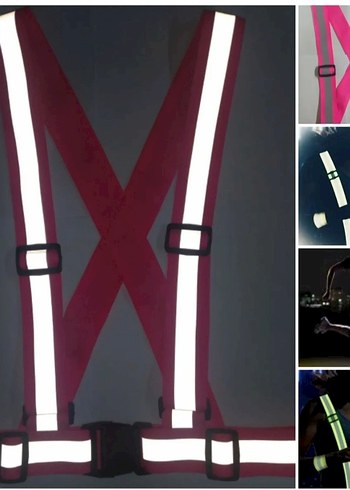Diğer Pembe Reflektörlü SCOOTER MOTORSİKLET BİSİKLET Kemeri