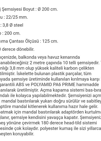 Şemsiye ve Taşıma Çantası - Görsel 8