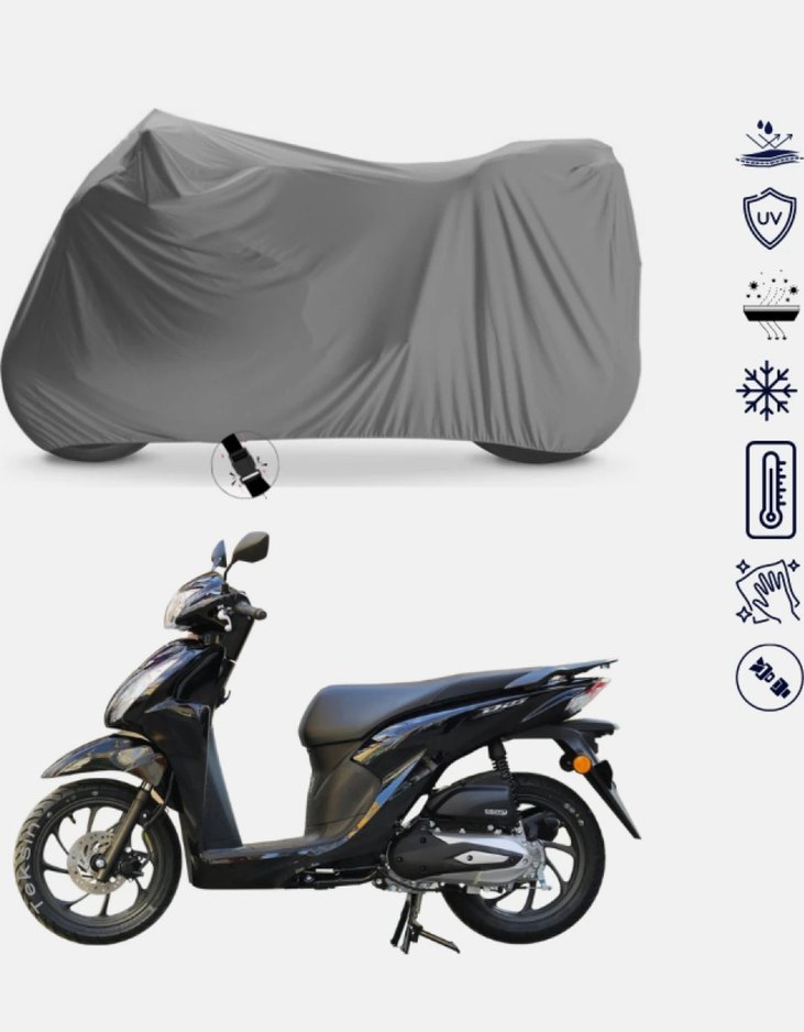 Gri Baskılı Su Geçirmez Motorsiklet Örtüsü - Görsel 3