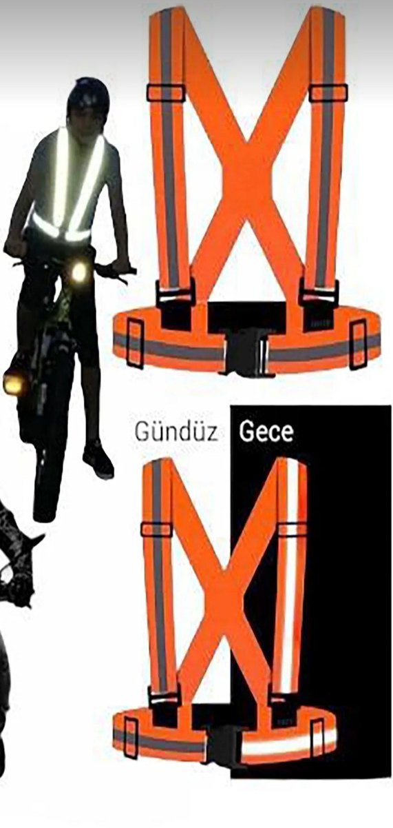 Turuncu Reflektörlü İkaz Kemeri - Görsel 5