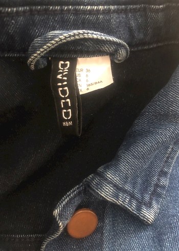 Düğmeli Mavi Kadın Denim Ceket - Görsel 4