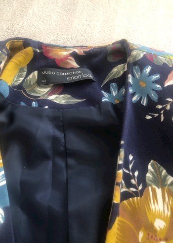 Çiçek Desenli Kadın Blazer Ceket - Görsel 2