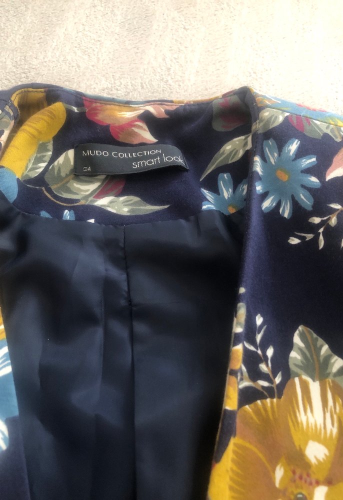 Çiçek Desenli Kadın Blazer Ceket - Görsel 2