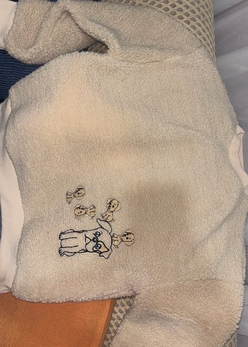 Nakışlı Kürklü Bej Sokak Stili Köpekli kazak - Görsel 4