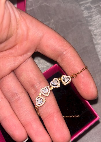 Renkli Zincir Detaylı Altın Kadın Kolye - Görsel 6