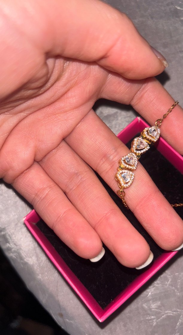 Renkli Zincir Detaylı Altın Kadın Kolye - Görsel 5