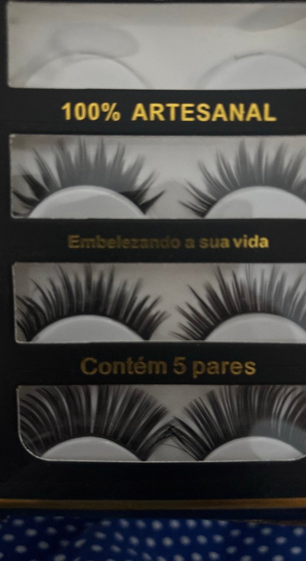 Altın Renkli 5 Çift El Yapımı Takma Kirpik - Görsel 5