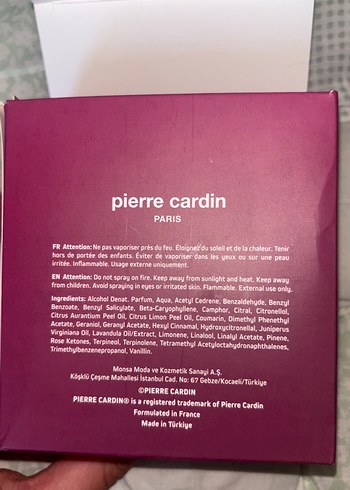  Beden Renk Pierre Cardin Amour Infini Kadın Parfümü 50 ml