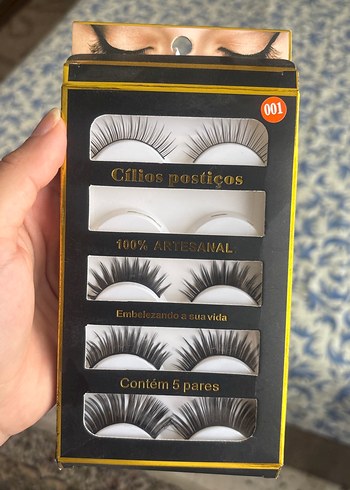 5 Çift El Yapımı Siyah Takma Kirpik - Görsel 2