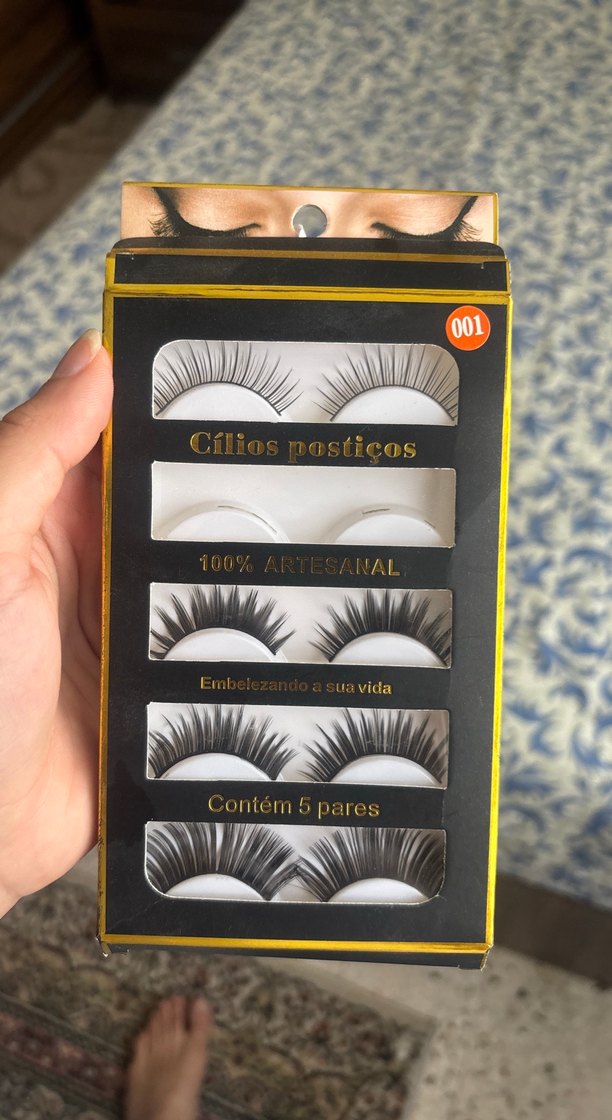 5 Çift El Yapımı Siyah Takma Kirpik - Görsel 3