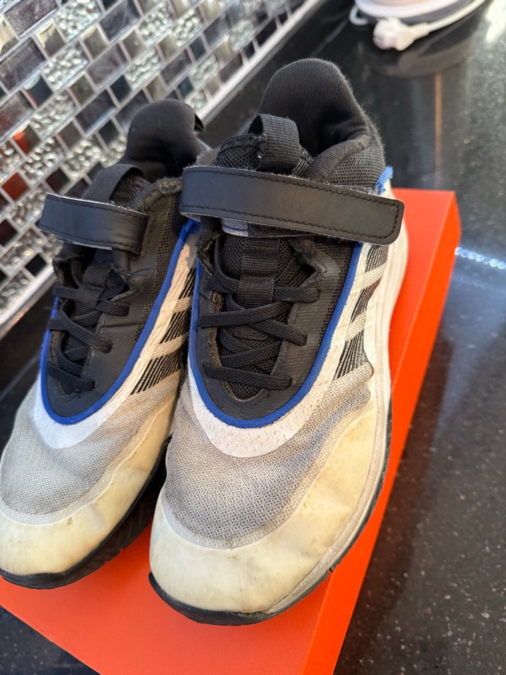 Erkek Çocuk Gri Beyaz Spor Ayakkabı Velcro - Görsel 3