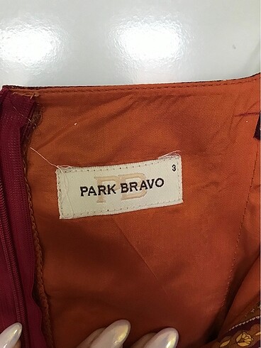Park Bravo Şal desenli abiye elbise