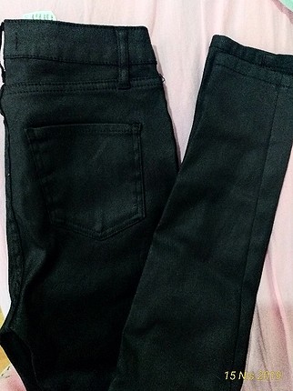 siyah skinny mat pantolon