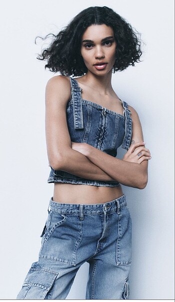 m Beden Zara crop/ büstiyer