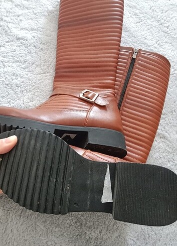 36 Beden kahverengi Renk Deri kadın cizme