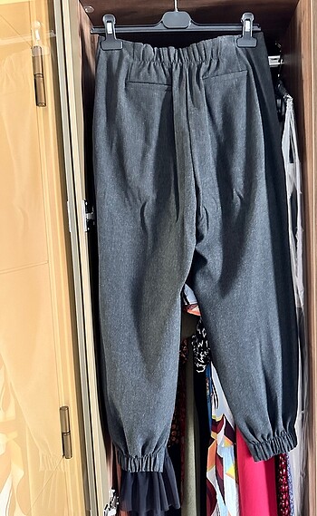 l Beden gri Renk Havuç model kumaş pantolon