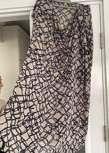 Drapeli Uzun elbise - Görsel 2