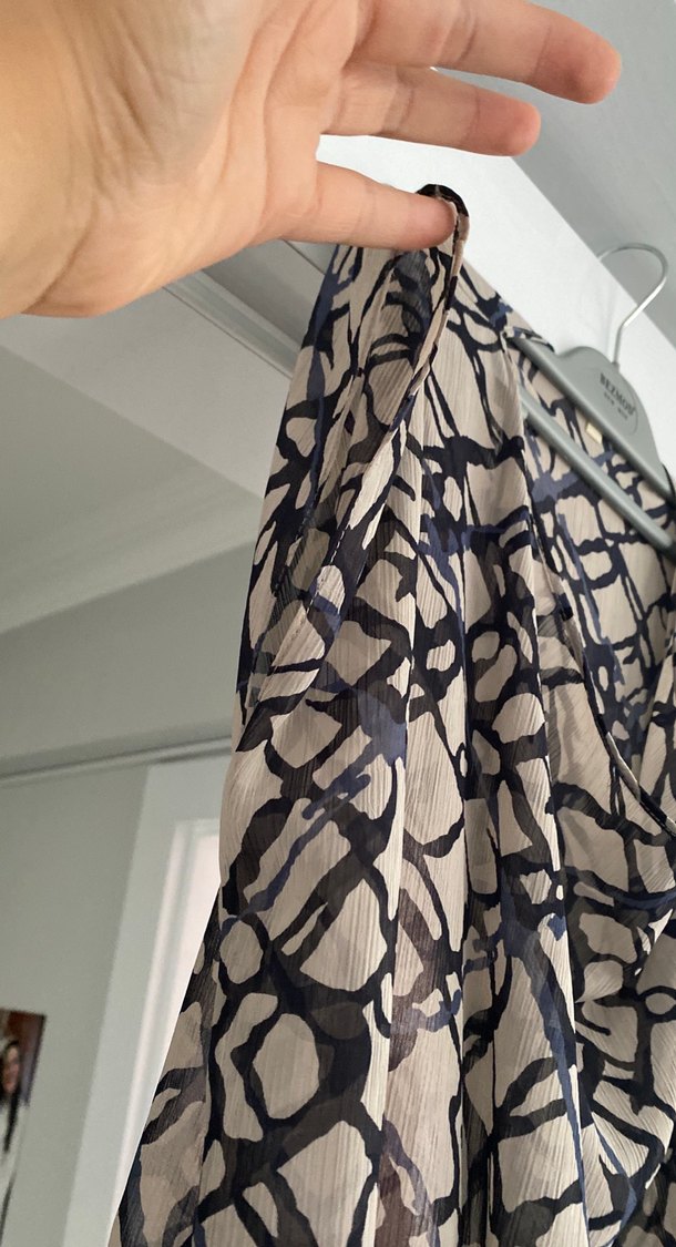 Drapeli Uzun elbise - Görsel 4